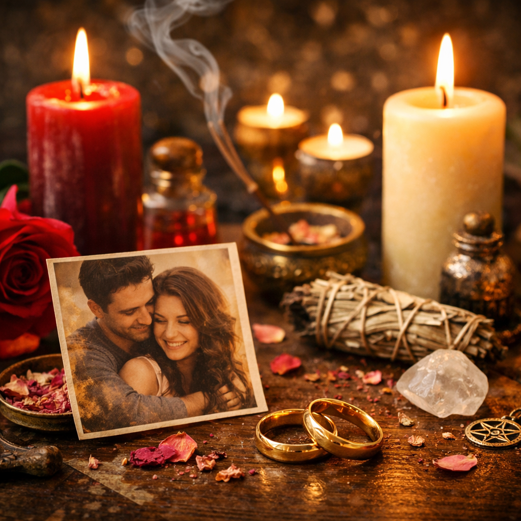 Rituel amoureux puissant avec le nomLe rituel amoureux puissant avec le nom est une pratique spirituelle ancestrale qui agit directement sur l’énergie affective et le lien invisible entre deux personnes. Le nom étant la vibration sacrée de l’âme, son invocation dans un rituel permet d’établir une connexion profonde, même à distance, et de réveiller les sentiments enfouis. Ce rituel est utilisé pour favoriser le retour de l’être aimé, renforcer l’attachement, apaiser les conflits, raviver la passion ou débloquer une situation amoureuse complexe. Il agit sur les plans spirituel, émotionnel et karmique, en éliminant les blocages, les influences négatives et les obstacles qui empêchent l’amour de s’exprimer librement. Réalisé avec sérieux, respect et intention pure, le rituel amoureux avec le nom ne force pas l’amour, mais harmonise les destinées lorsque les âmes sont liées. Les premiers signes peuvent se manifester par des rêves, des pensées réciproques, un contact inattendu ou un rapprochement progressif. Ce travail spirituel puissant s’adresse à toute personne cherchant une solution authentique, profonde et durable à ses problèmes sentimentaux.